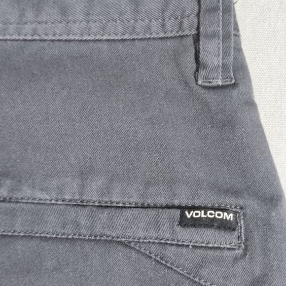 Volcom casual chino pants men's size 28 grey colour straight leg - Picture 5 of 13